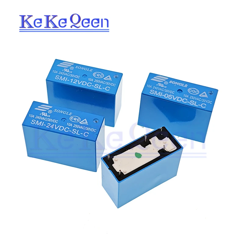 New Original Power Relays SMI-05VDC-SL-C SMI-12VDC-SL-C SMI-24VDC-SL-C 5V 12V 24V 10A 5PIN Relay A Group of Normally Open
