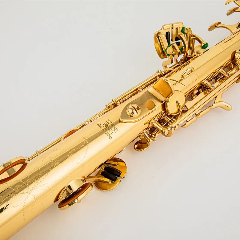 Made in Japan 875EX Soprano Saxophone B-Flat Straight Gold Lacquered Body musical instrument professional with Case Accessories