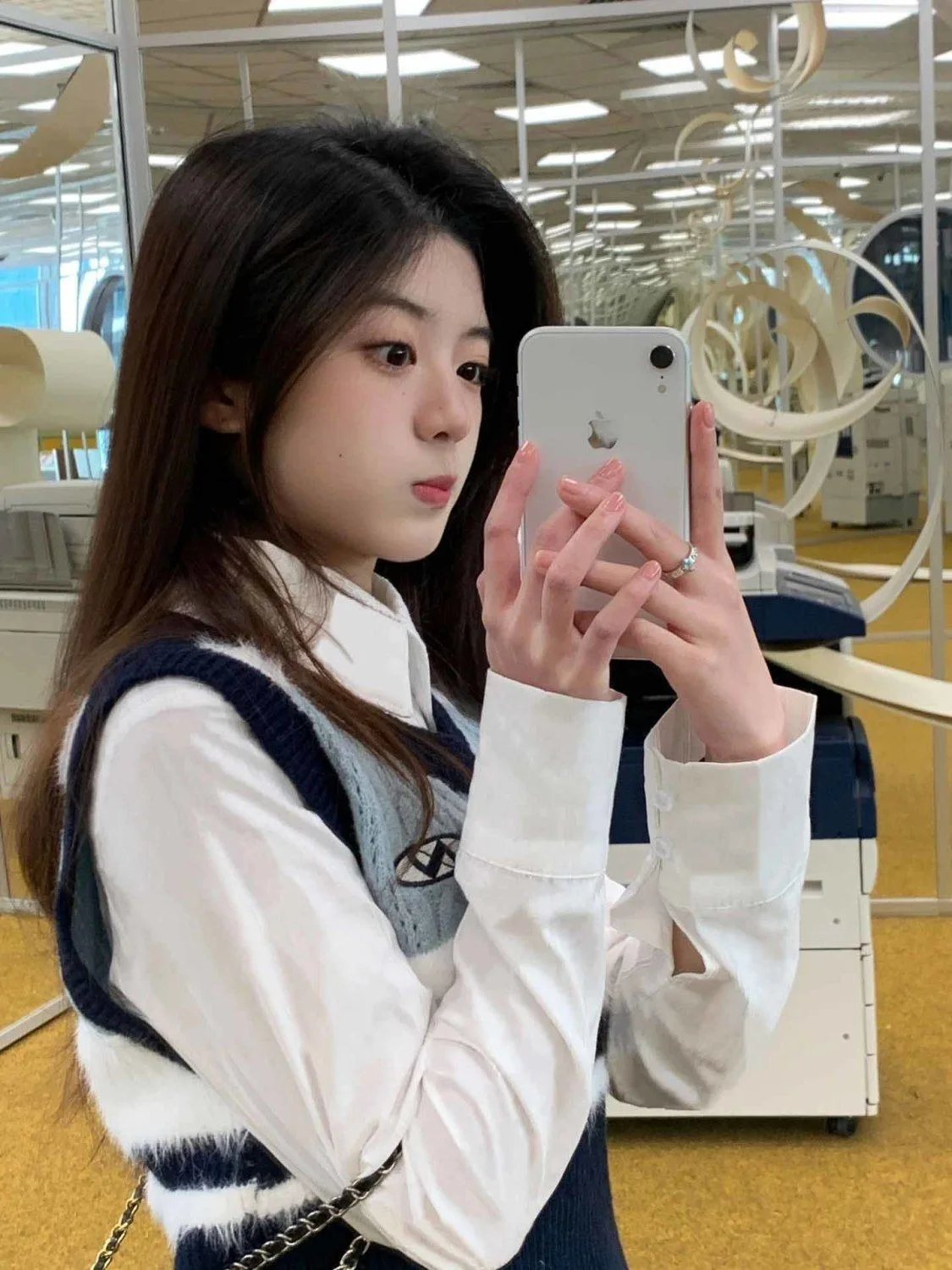 여성용 빈티지 크롭 니트 조끼, 브이넥, 슬림핏, 컬러 블로킹 스웨터, 프레피 다용도 레이어링 탑, 봄, 가을