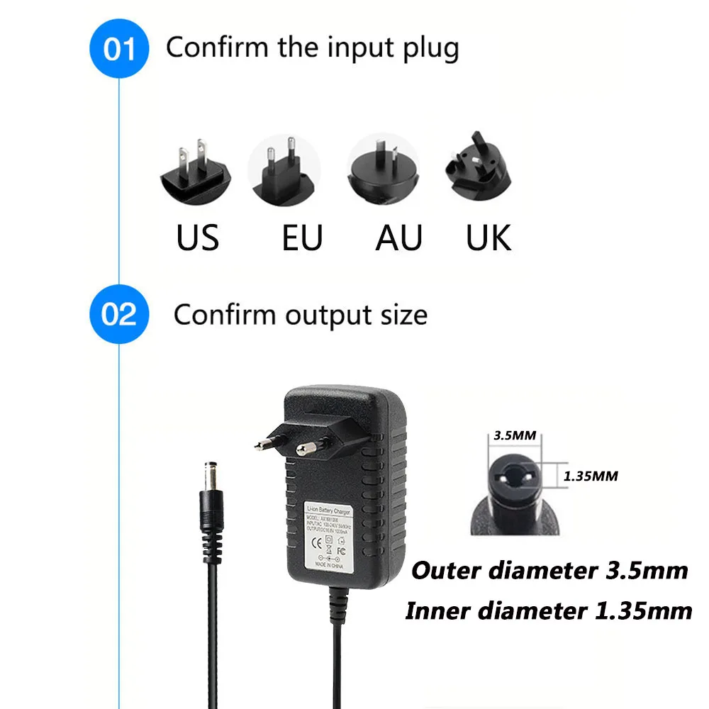 LAIMAIECO 3V 0.5A DC Adapter Power Supply DC3.5*1.35MM Charger SMPS EU US UK AU Plug