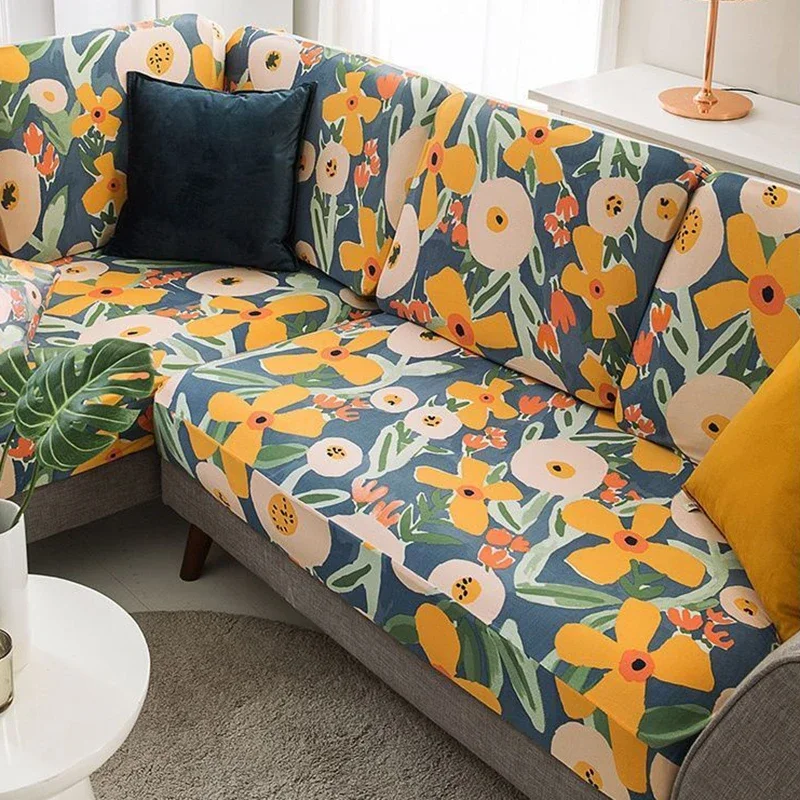 Afdrukken Elastische Sofa Zitkussen Cover Voor Meubels Protector Sofa Covers Huisdieren Kids Sofa Kussen Case Verwijderbare Woonkamer