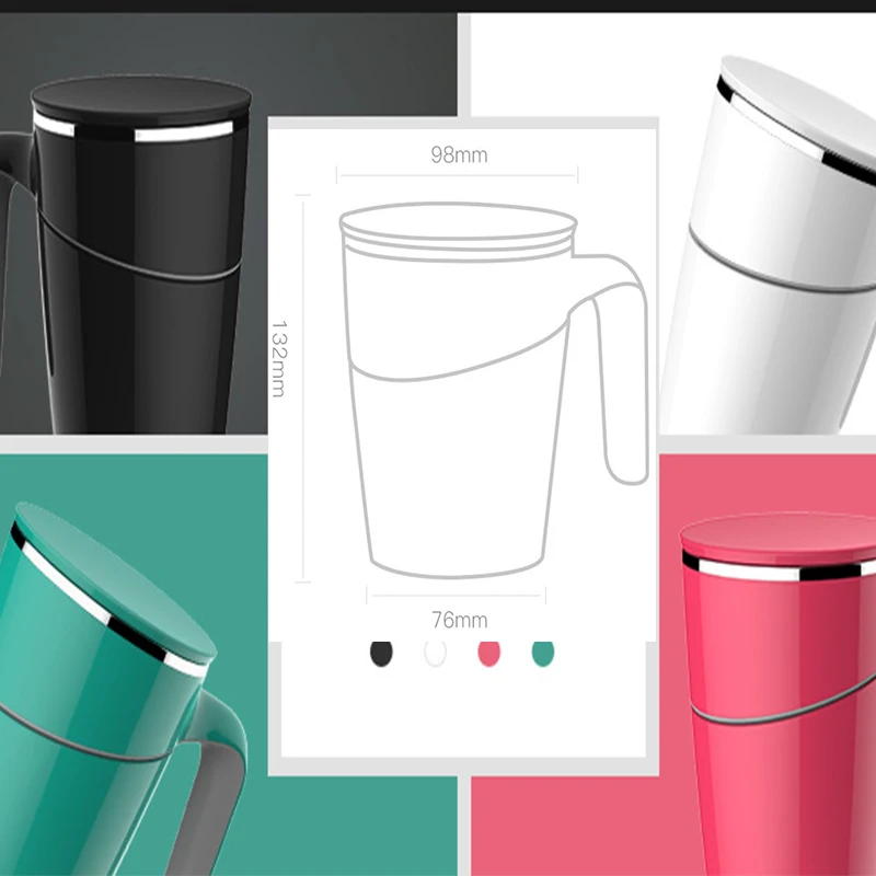 Not Pouring Cup Innovation Magic Sucker Splash Proof Nonslip ABS Double Insulation Home Tea 304 Stainless Thermos HomeTea Mug - view 3