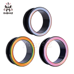 KUBOOZ New Stainless Steel Color Hollow Ear Tunnels Expander Rings Piercing Body Jewelry Plugs Stretchers Earrings Gauges 2PCS