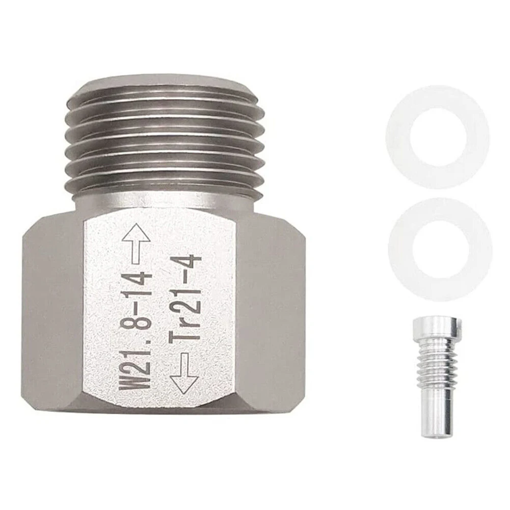 Cylinder Refill Adapter T21-4 To W21.8-14 Aluminium Gas Cylinder Adapter For Coarse Trapezoidal Thread Cylinders Pneumatic Parts