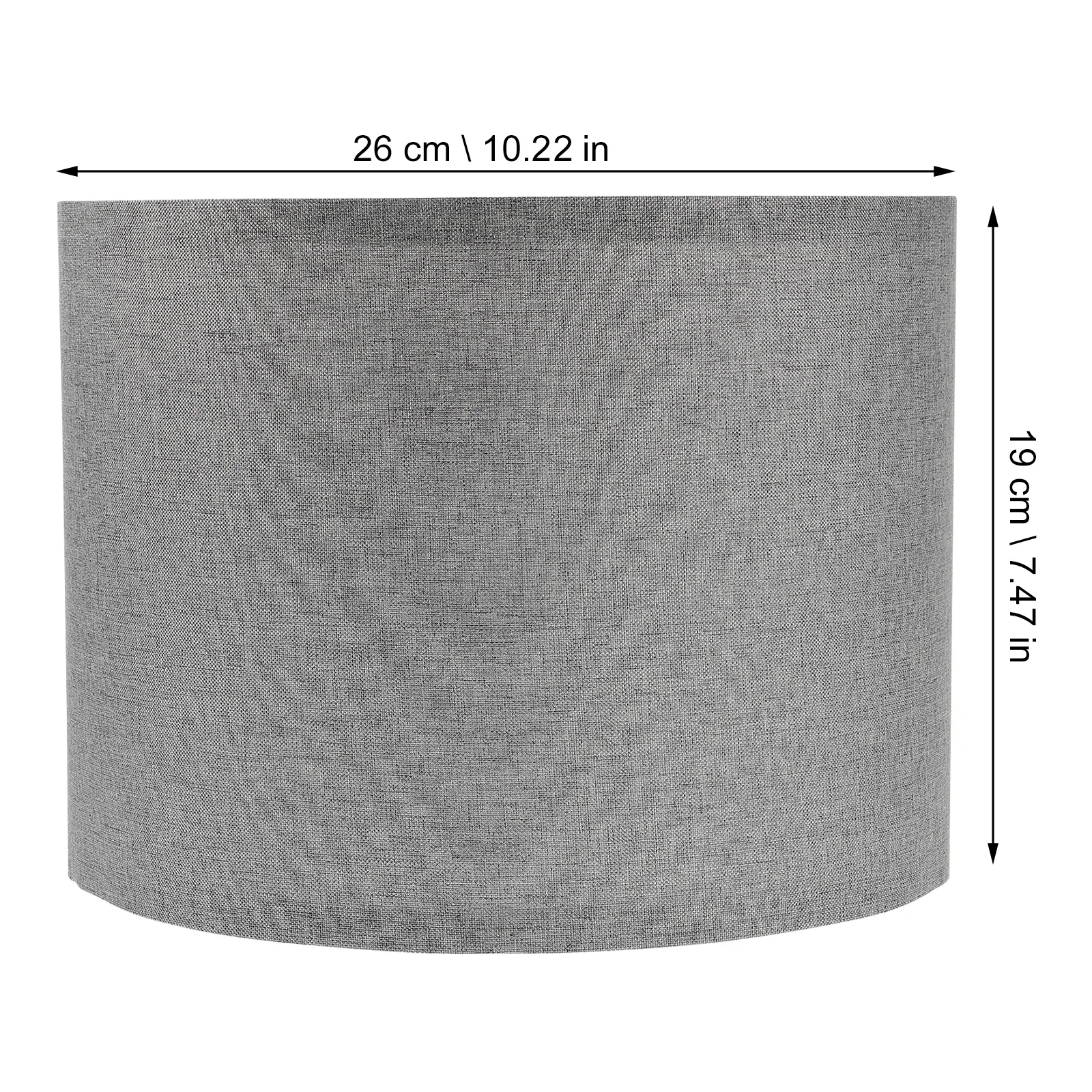 2 Pcs Linen Lampshade 260x190MM Beige Grey Fabric Table Bedside Shades Lamp Cover Replacement Lighting Accessories Home