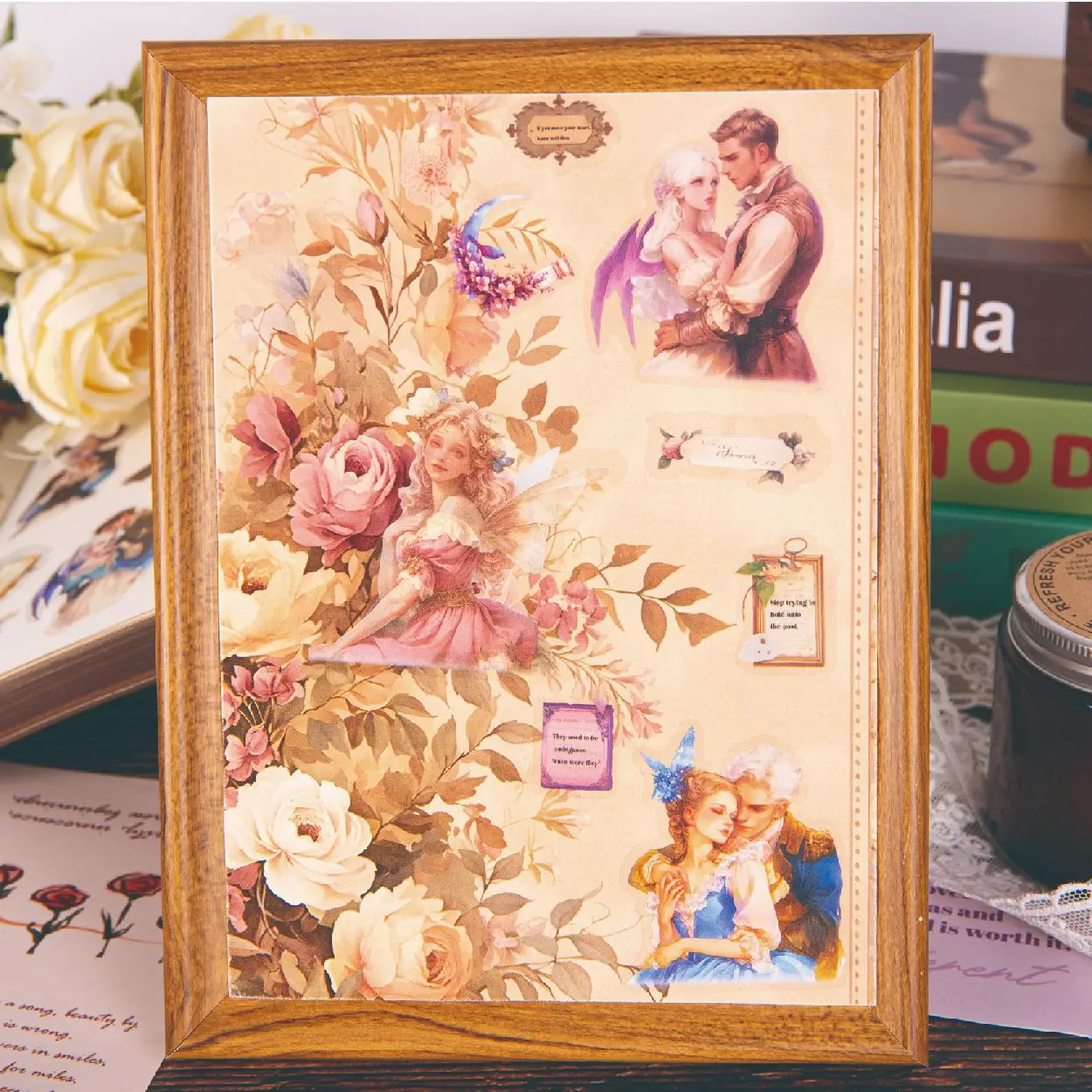 ملصق عتيق كبير الحجم ، ديكور إبداعي ، حساب يدوي ، ألبوم يوميات ، مواد سكرابوكينغ ، لوازم يوميات غير المرغوب فيه ، 50 كتاب