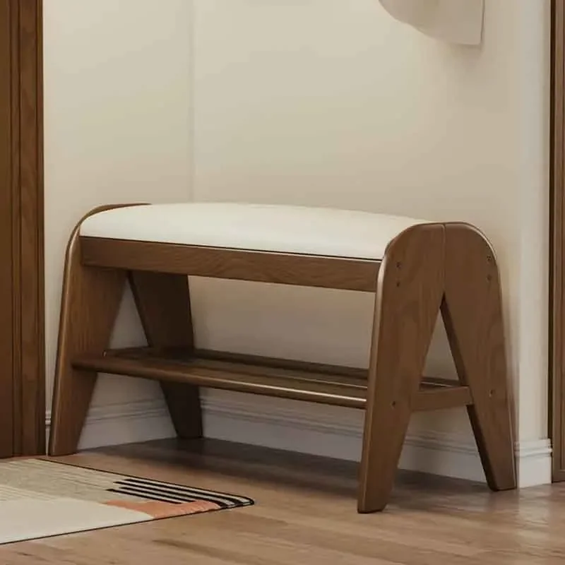 

Скандинавская мебель, табурет для смены обуви из цельного дерева, домашняя подставка для ног, табурет для дивана для гостиной, креативная скамейка, кресло для отдыха, движущиеся сиденья