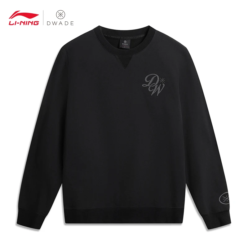 LI-NING WADE Series Herren-Sweatshirts, bequem, weich, langärmelig, Rundhalspullover, Kapuzenpullover AWDW013