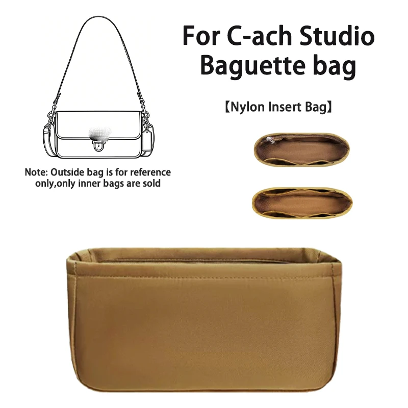 EverToner Multi-Function Travel Organizer Suitable For C-ach Studio Baguette Nylon Liner Insert Makeup Organizer Shaping Functio