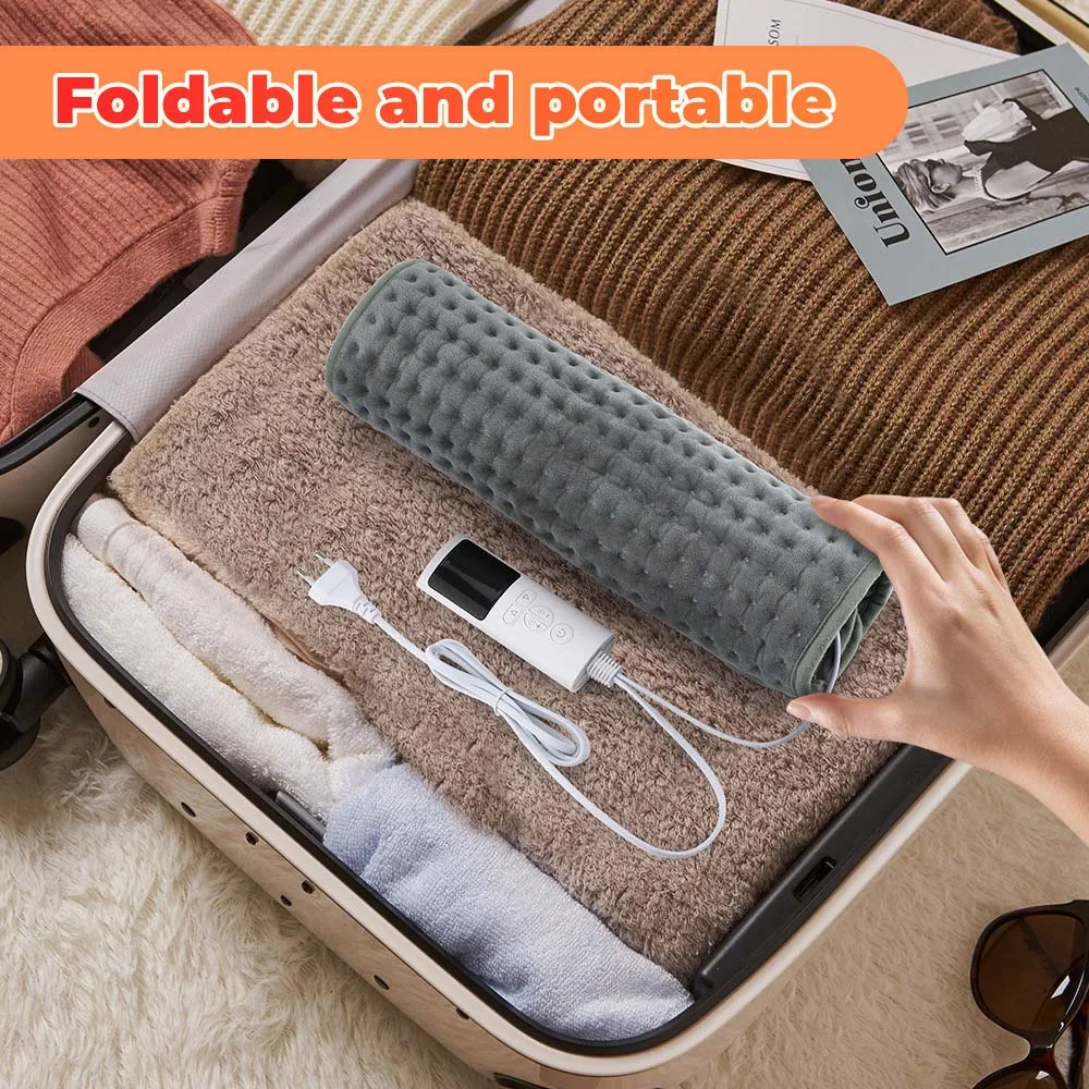Portable Cozy Heated Foot Mat Electric Adjustable Temperature Desk Underwarmer for Office And Home Energy Saving