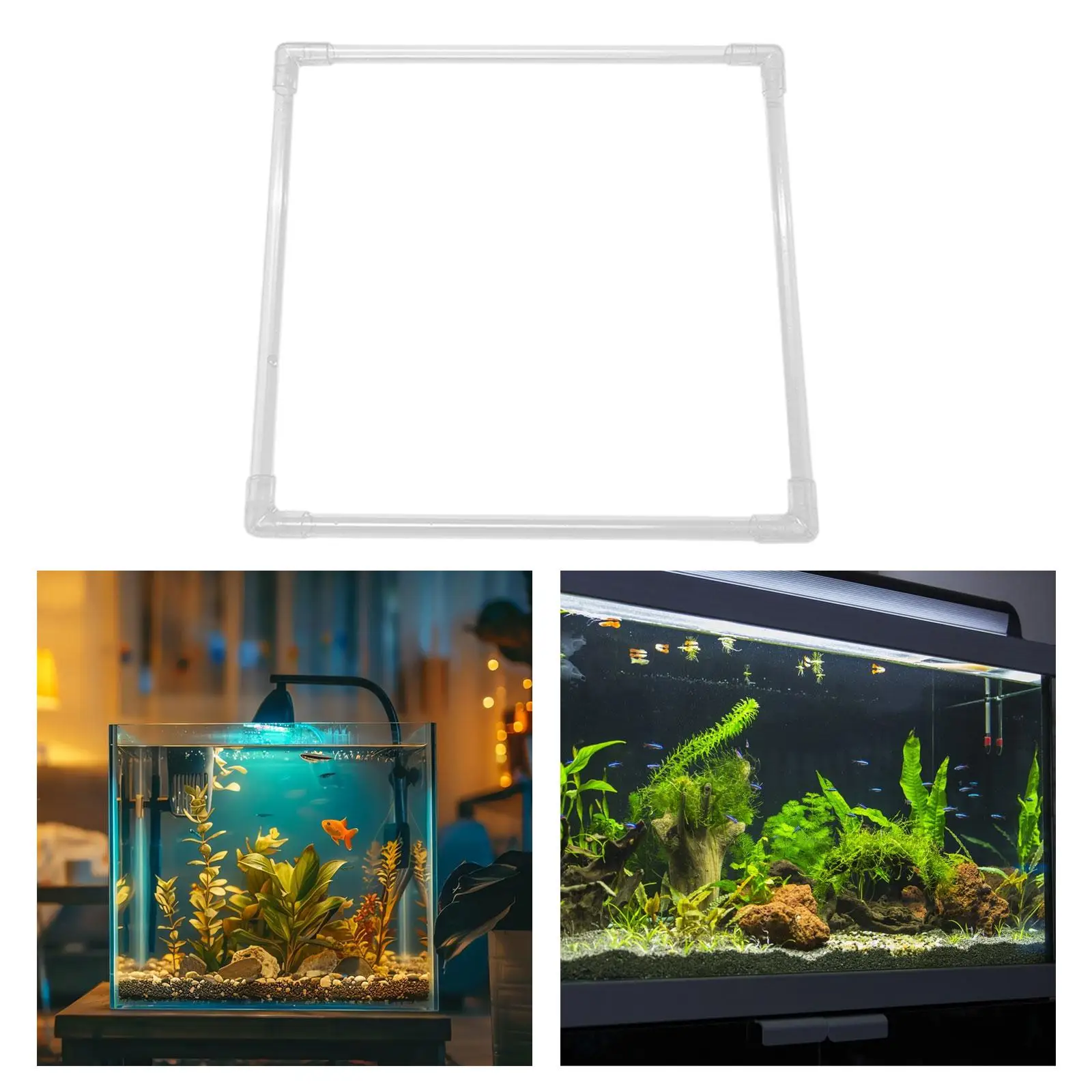 Aquarium Floating Plant Barrier Corral Fish Feeding Ring for Fish Tank Outside Keeping Floating Plants in Place Garden Lawn