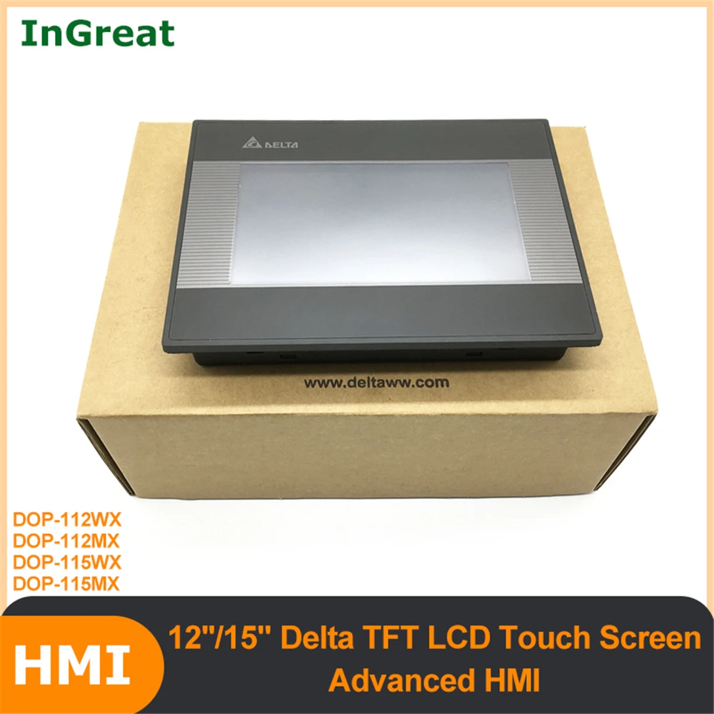 

Delta HMI DOP-112WX/DOP-115WX/DOP-112MX/DOP-115MX 12"/15" TFT Advanced Narrow Frame Type/Advanced Multimedia RS-232/RS-422/RS485