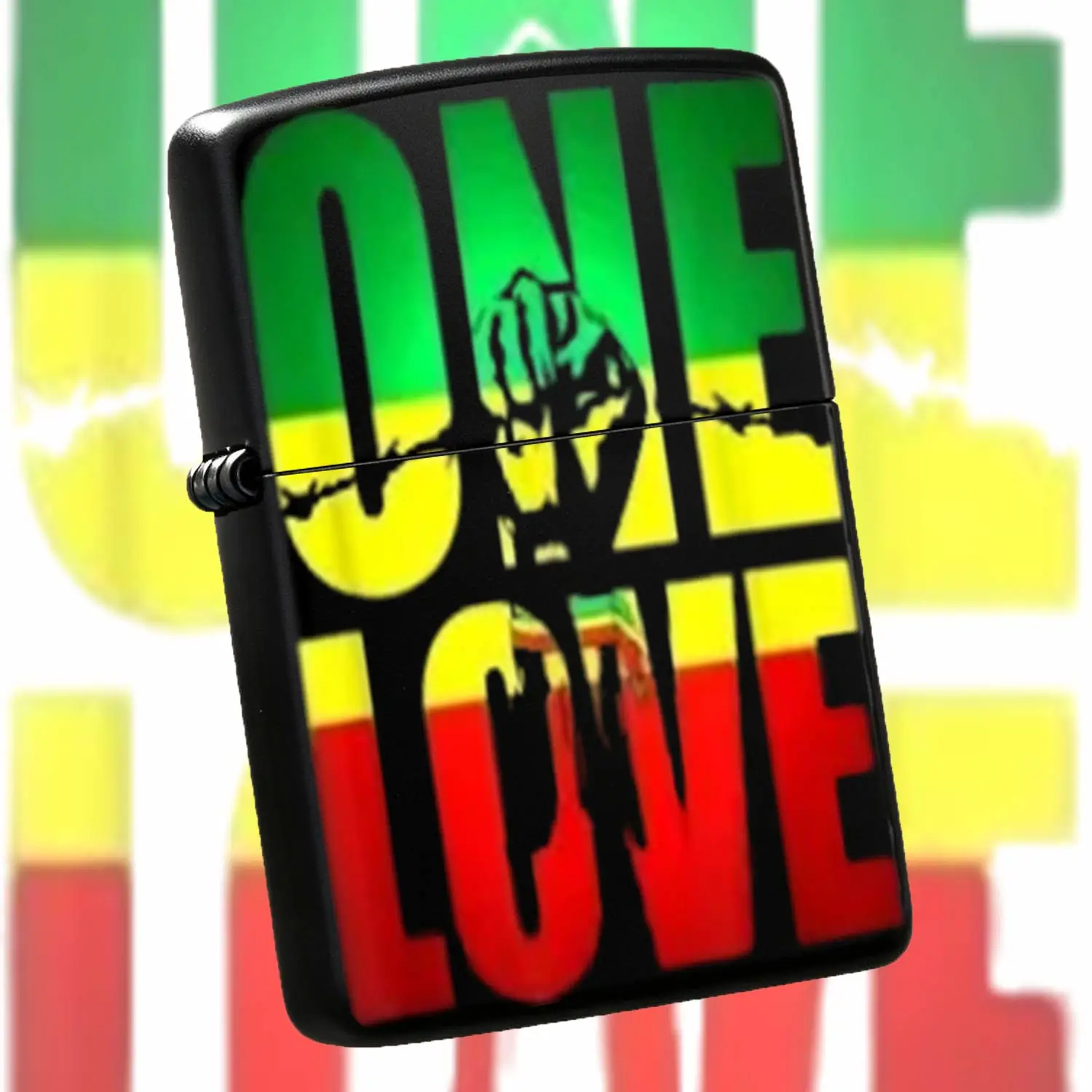 Reggae Style One Love Themed Portable Igniter, Classic Rasta Color Design, Practical Daily Carry Accessory, Ideal For Outdoor Camping, Gathering Parties, Festive Gifting, Multi-Scenario Usable Durable Functional Daily C A Humorous And Inter