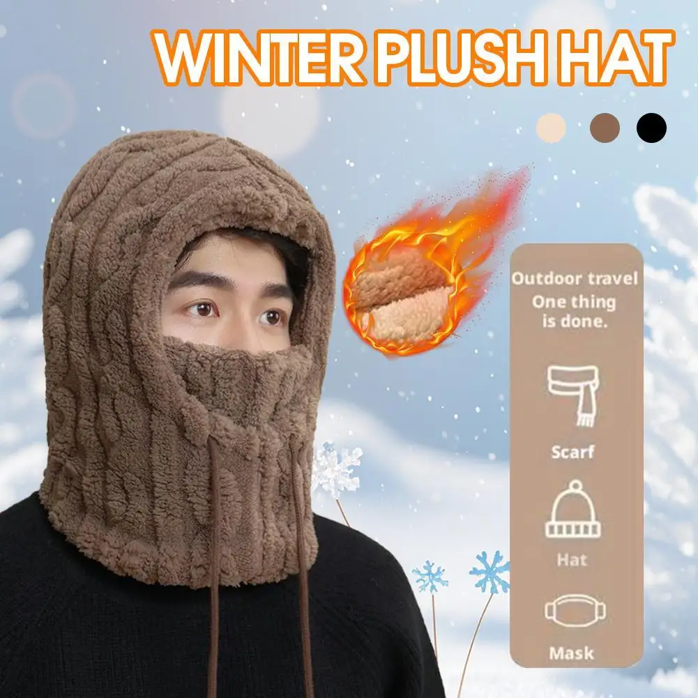 

Unisex Multifunctional Winter Thickened Warm Hat Scarf Facewear Set for Outdoor Riding Snowboarding Ski Windproof Coldproof Caps