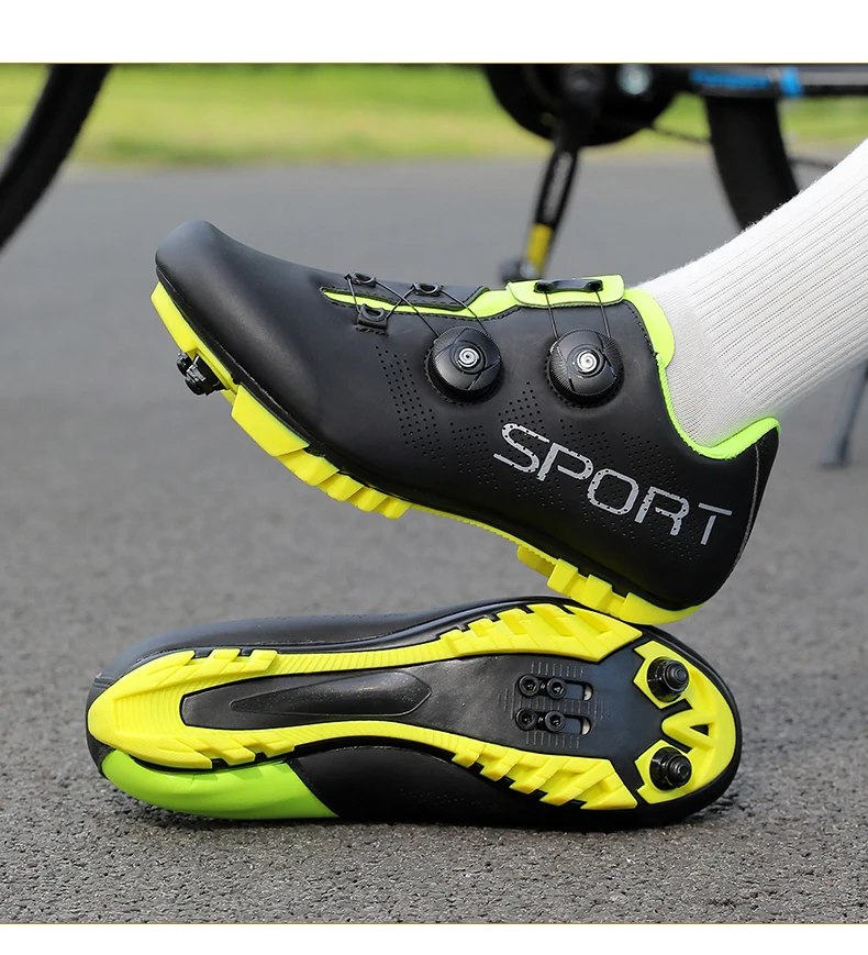 Atmungsaktive Radsportschuhe MTB Fahrradschuhe Herren Renn- und Wettkampfschuhe Selbstverriegelnde Speed-Fahrradsneaker Damen Cleat-Straßenradsportschuhe – Detail 29