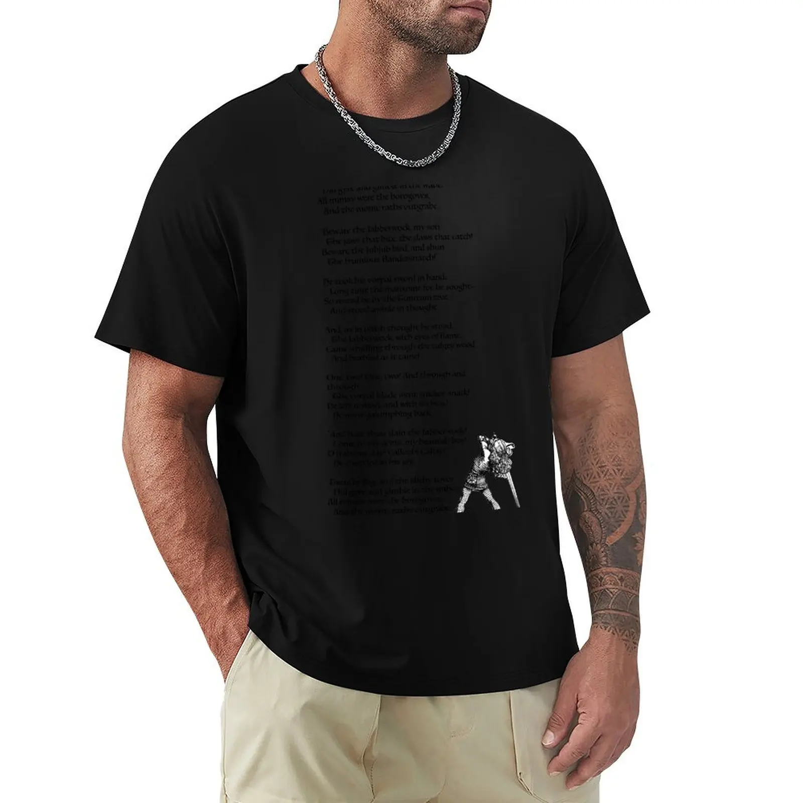 Jabberwocky Poem T-Shirt oversized t shirt blanks new edition shirts men