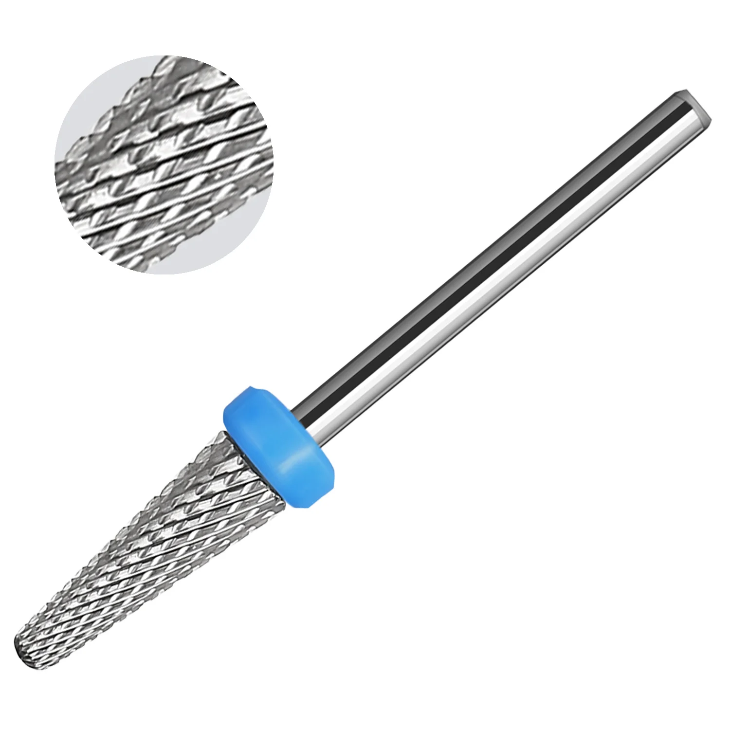 Sharp Conical Bits (Cross Cut) 3/32 Carbide Nail Drill Bit Manicure Burrs for Pierce Hole Nail Art Equipment Accessory