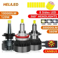 360º Car Headlight Bulb H7 LED H1 H11 H9 H8 H3 9005 HB3 9006 HB4 9012 D1S D2S D3S D4S 6000K 4300K 8000K 12V Lamp Auto Fog Light