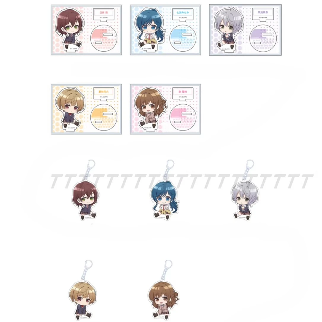 Juego Nanami Minami Kikuchi Fuuka Natsubayashi Hanabi Hinami Aoi figura acrílica con soporte muñeca Anime llavero Cosplay juguete para regalo