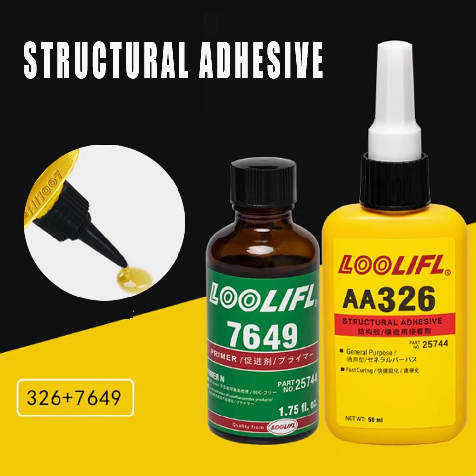 326 7649 Adhesivo estructural Loctite, acelerador de adhesión, adhesivo especial para espejos retrovisores de automóviles, asientos, motores, imanes, metal y vidrio