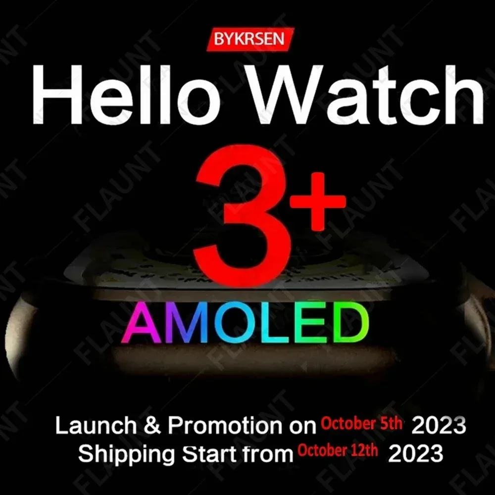 Hello3 + jam tangan cerdas 2024 pria wanita, arloji Cerdas HD AMOLED 1G ROM NFC kompas panggilan Bluetooth untuk IOS