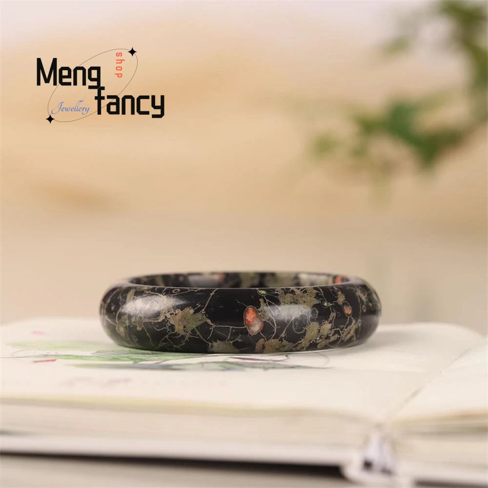 Natural Plum Blossom Jade Magnetic Bangle High-grade Exquisite Elegant Luxury Quality Fashion Jewelry Best Selling Holiday Gift