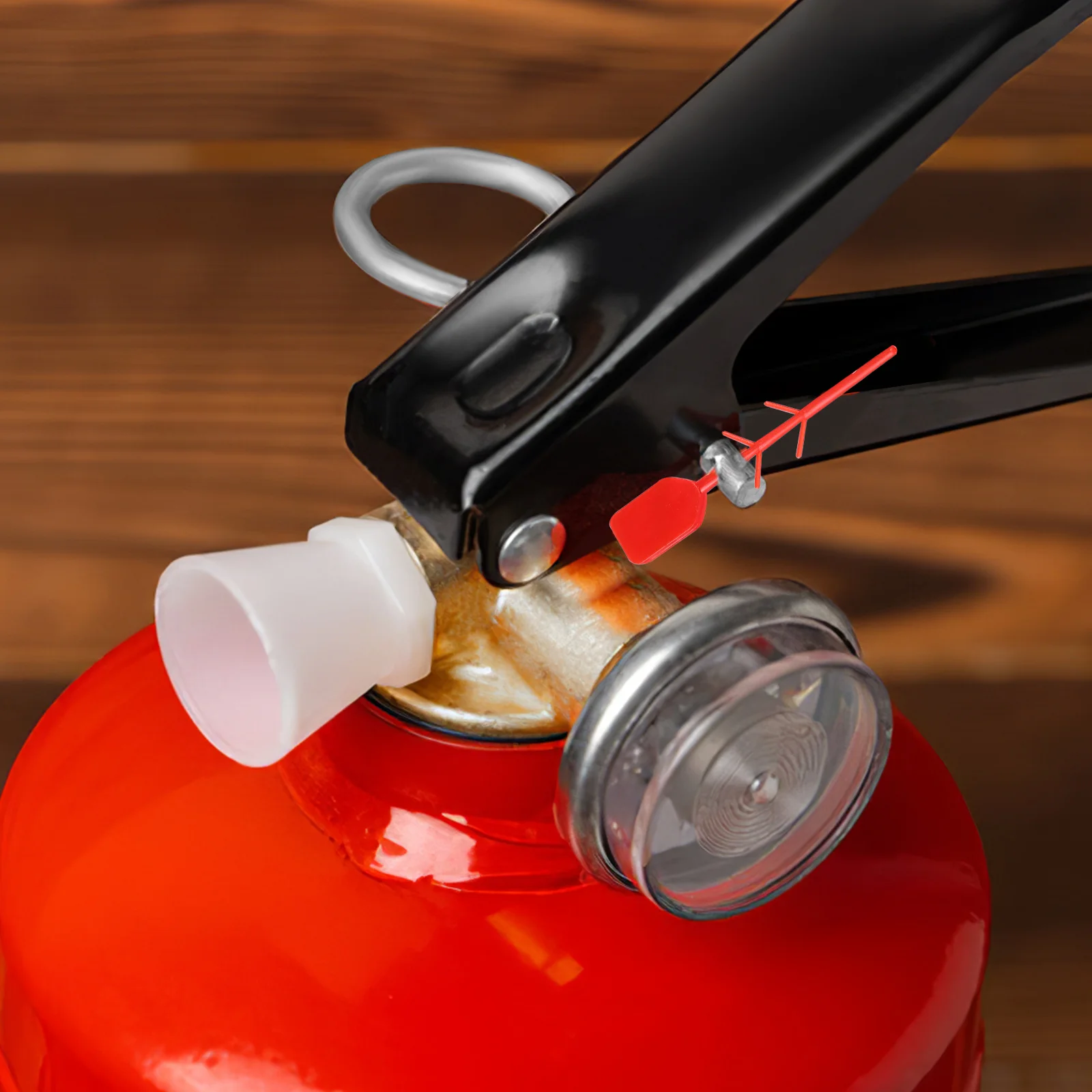 15 Sets Fire Extinguisher Safety Pins Red Seals Secure Latch Universal Holder Metal Retainer Replacement Parts