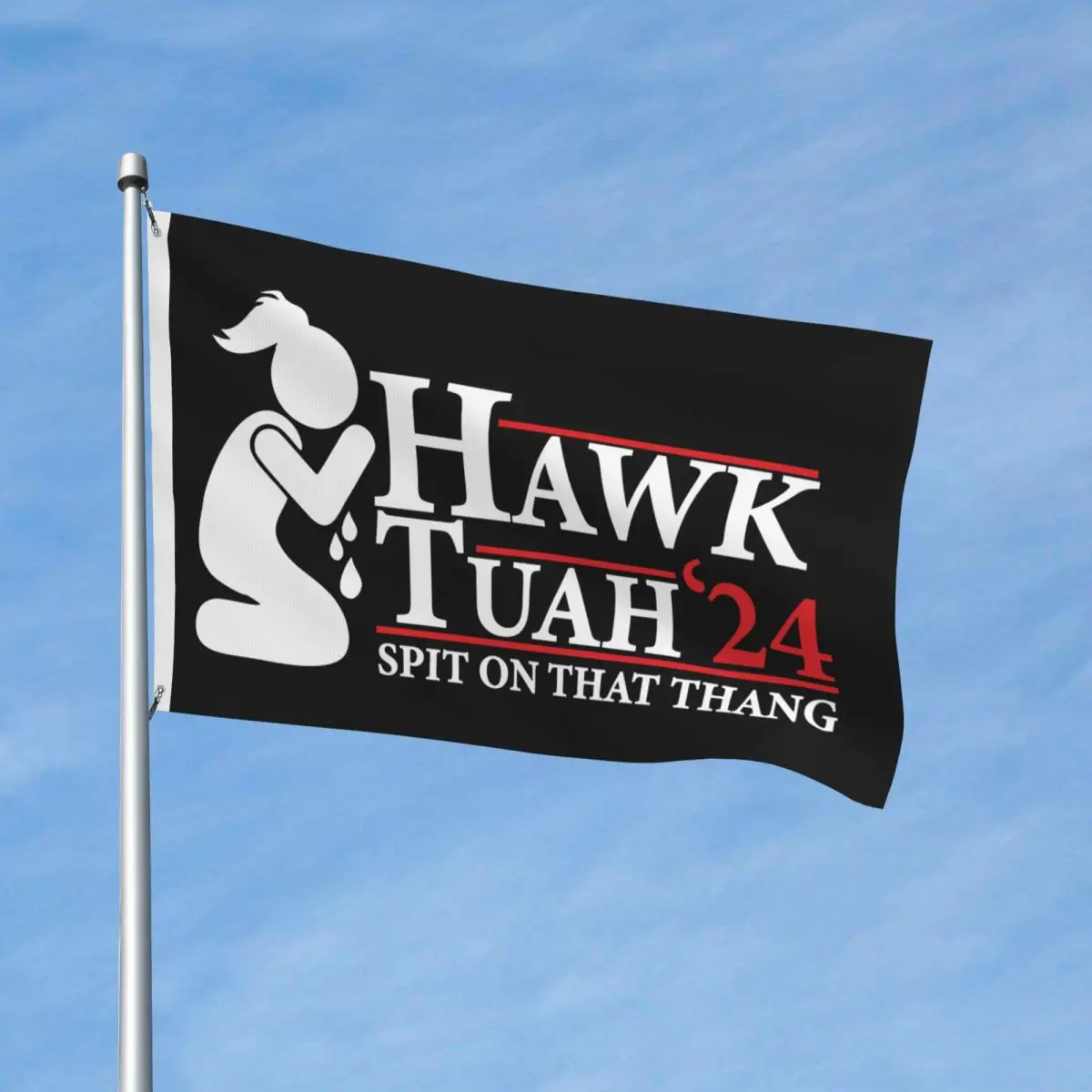 Hawk Tuah Spit On That Thang Flag Indoor Outdoor Banner Polyester President Candidate Parody Decor Fade Proof 90x150cm Flags