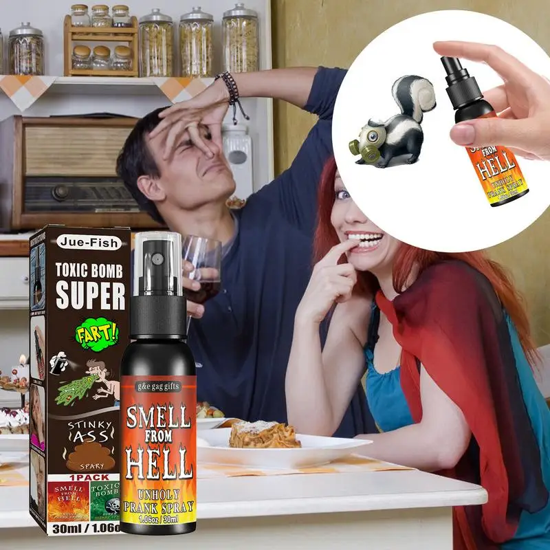 Scoreggia Spray Extra Strong Stinky Prank scoreggia Spray giocattolo portatile Spray scoreggia puzzolente per riunioni e cena dell'amico di aprile