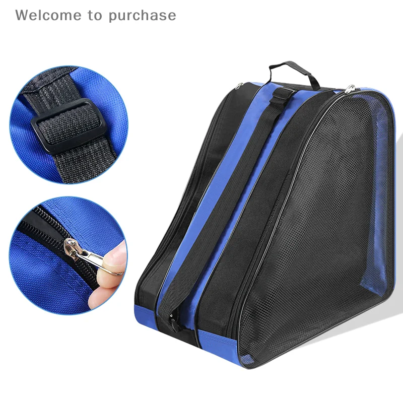 Large Capacity Breathable Kids Inline Skates Bag Skates Storage Bag Skating Shoes Bag Portable Roller Skates Bag Ice Skating Bag