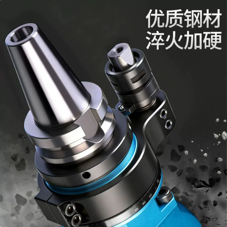 High precision seismic resistant single and double head BT40-90 degree angle head, BT50-ER25 32 40 right angle side milling head