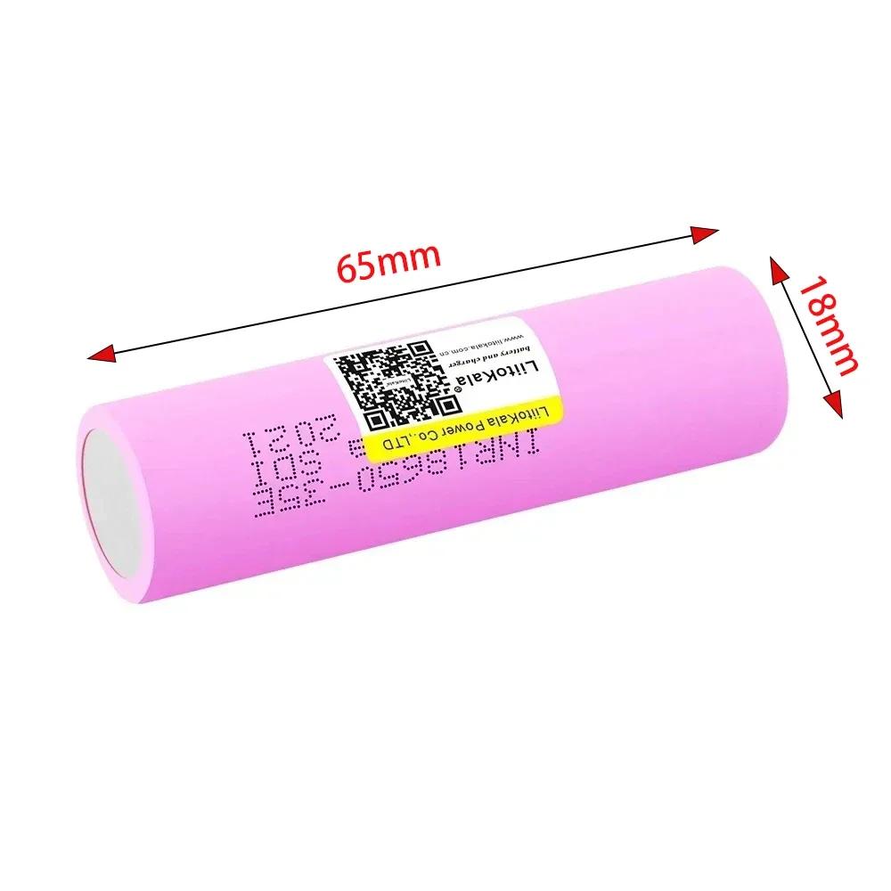 Original genuine product LiitoKala INR18650 35E 3.7V 3500mAh 20A discharge, lithium-ion rechargeable battery, for flashlights