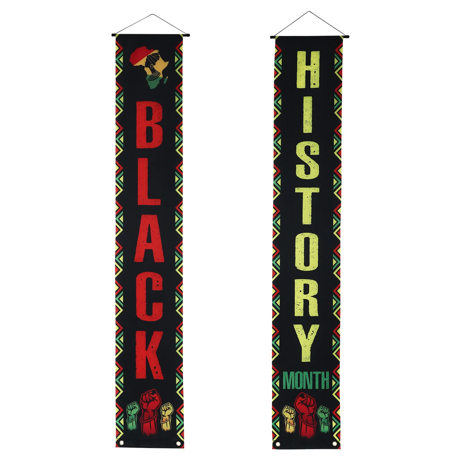 1Pair Month Decor Polyester Couplets Juneteenth Flag Party Celebration Banner Month Decorations