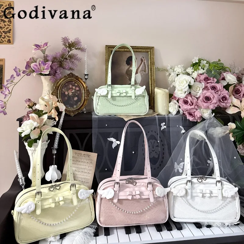 

Japanese original ins sweet girl Lolita pain bag lightweight small capacity versatile daily commute shoulder messenger bag