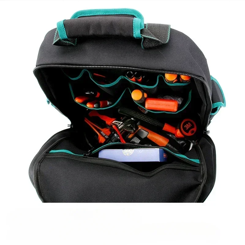 

New Woodworker Multi-pocket High Bottom Bag Backpack Heavy Tool Plastic Tool For Electrician Canvas Quality Duty