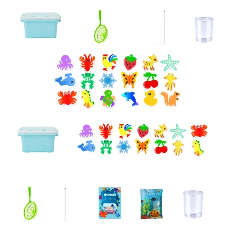 Wasserkunst-Bastelsets mit Formen, kreatives pädagogisches STEM-Wassergelee-Bastelspielzeug für Eltern und Kinder, Versorgung 15