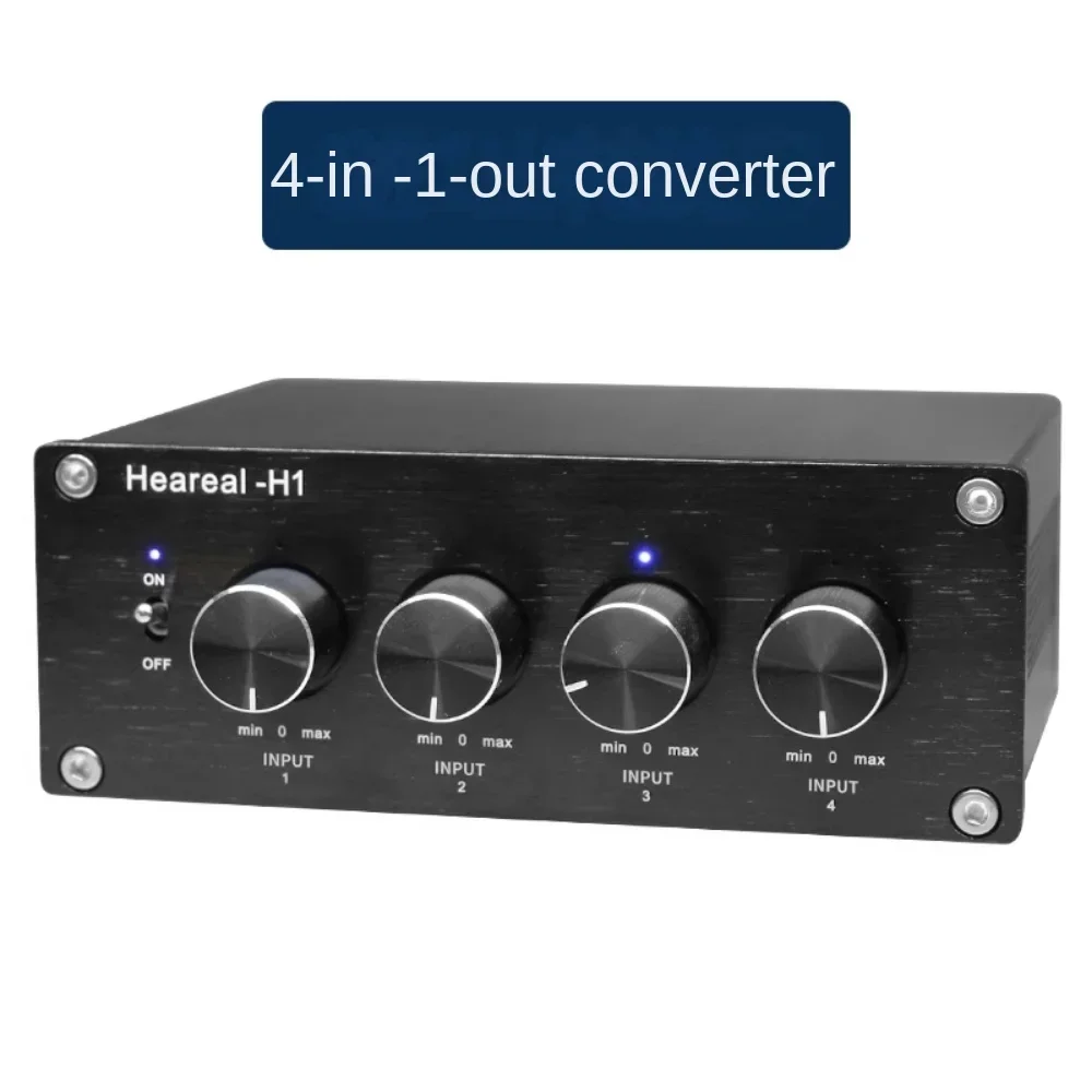 Lossless audio 1 in 4 out distributor switching switch, one input and four simultaneous output amplification