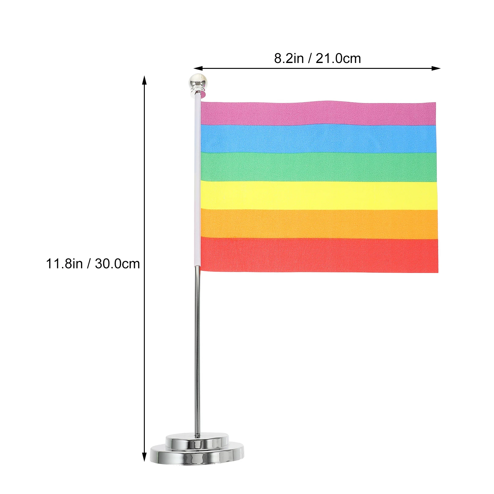 1Set Metal Flag Stand for Table Rainbow Flags Pride Display Decorative Lightweight Portable Support Party Decoration Desk