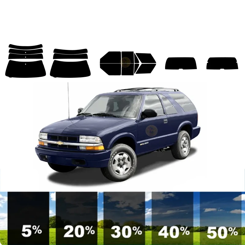 

precut Removable Window Tint Film For Car 100% UVR 5%-70%VLT Heat Insulation Carbon ﻿For CHEVROLET S10 4 DR SUV 1995-2005