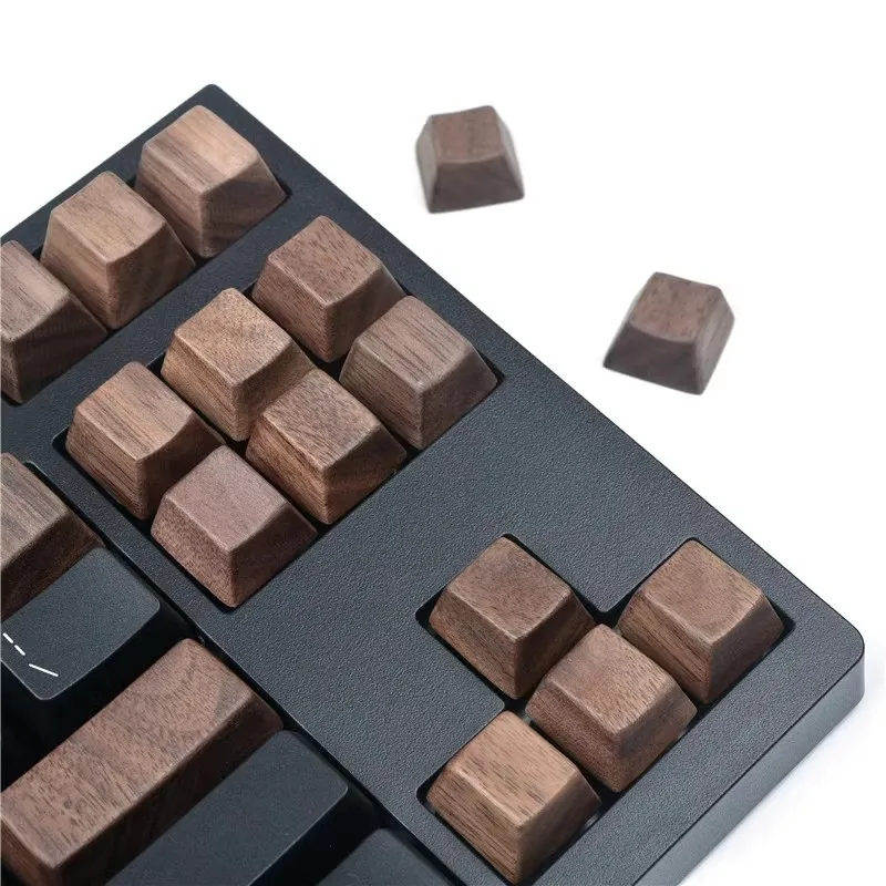 1pc Walunt Wood Keycap OEM Profile Key Caps For MX Mechanical Keyboard R4 R3 R2 R1 WASD Arrow Keys 6.25u SpaceBar 1.25U 1.75U