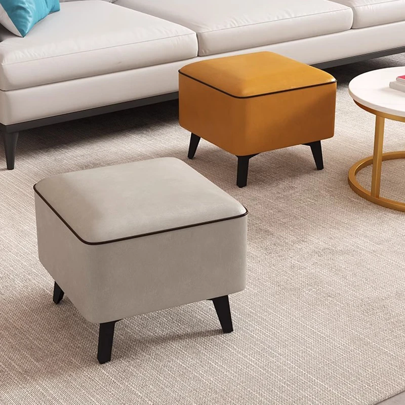 

Soft Small Foot Stool Wood Child Bedroom Space Saving Foot Stool Living Room Nordic Hallway Design Lazzy Taburete Furniture