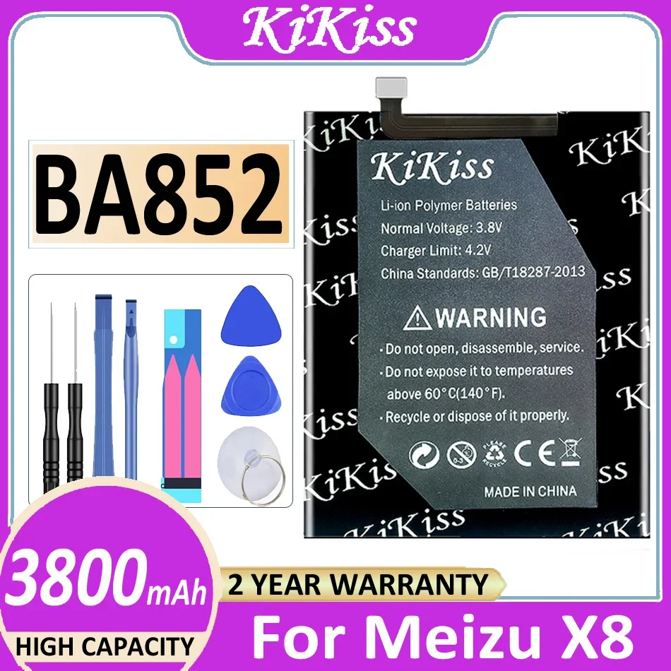 

KiKiss BA852 Новый аккумулятор для Meizu X8 мобильный телефон последняя продукция 3800 мАч Высококачественный аккумулятор + бесплатный инструмент