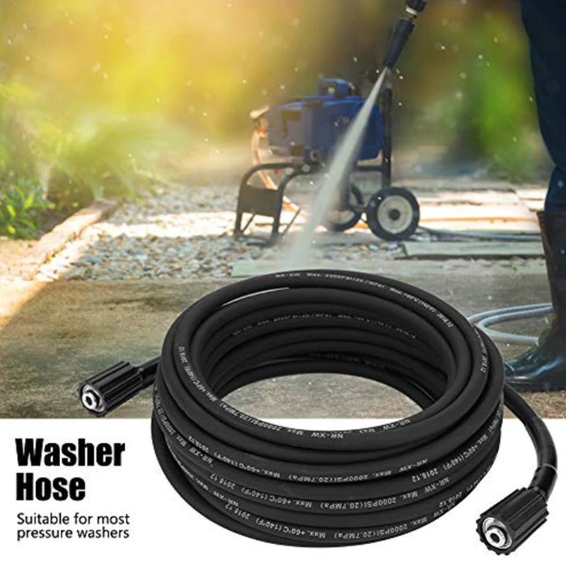 5M/8M/10M High Pressure Washer Hose For Car Wash Machine M22= 15mm Fitting Washer Cleaner Tube Explosion=Proof Garden Water Pipe