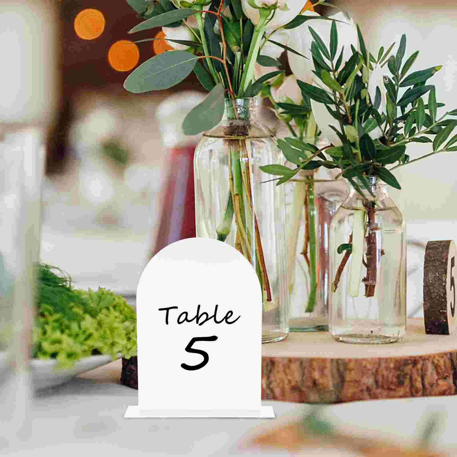 Acrylic Table Place Sign Wedding Decor Card Number Numbers Holder Reception Cards