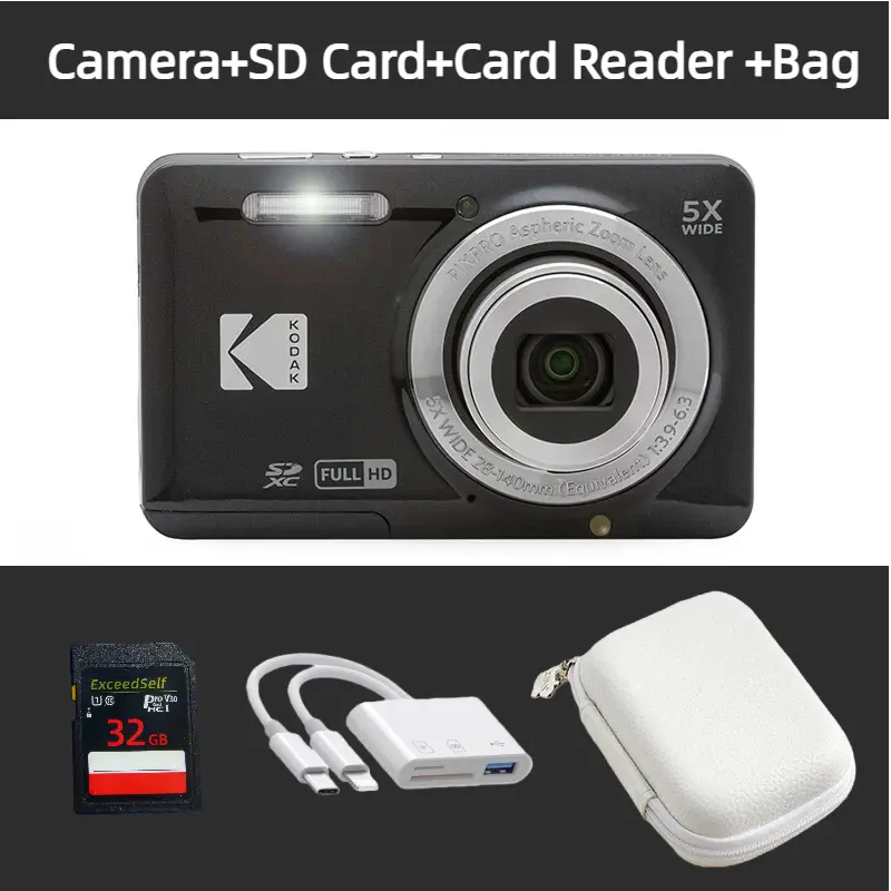 KODAK PIXPRO FZ55-RD 16MP Digital Camera 5X Optical Zoom 28mm Wide Angle 1080P Full HD Video 2.7" LCD Vlogging Camera - Image 11