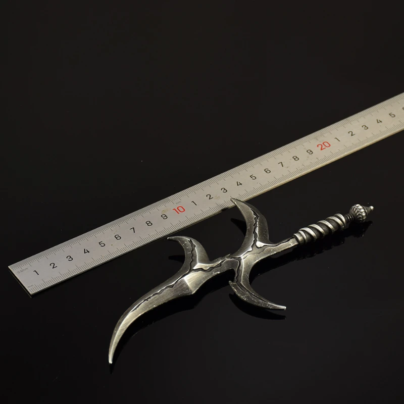 18cm/7.08in Eldenn gra peryferyjna czarny nóż miecz bliski metalowy Katana broń Model rekwizyty do Cosplay dekoracja stołu prezenty zabawki