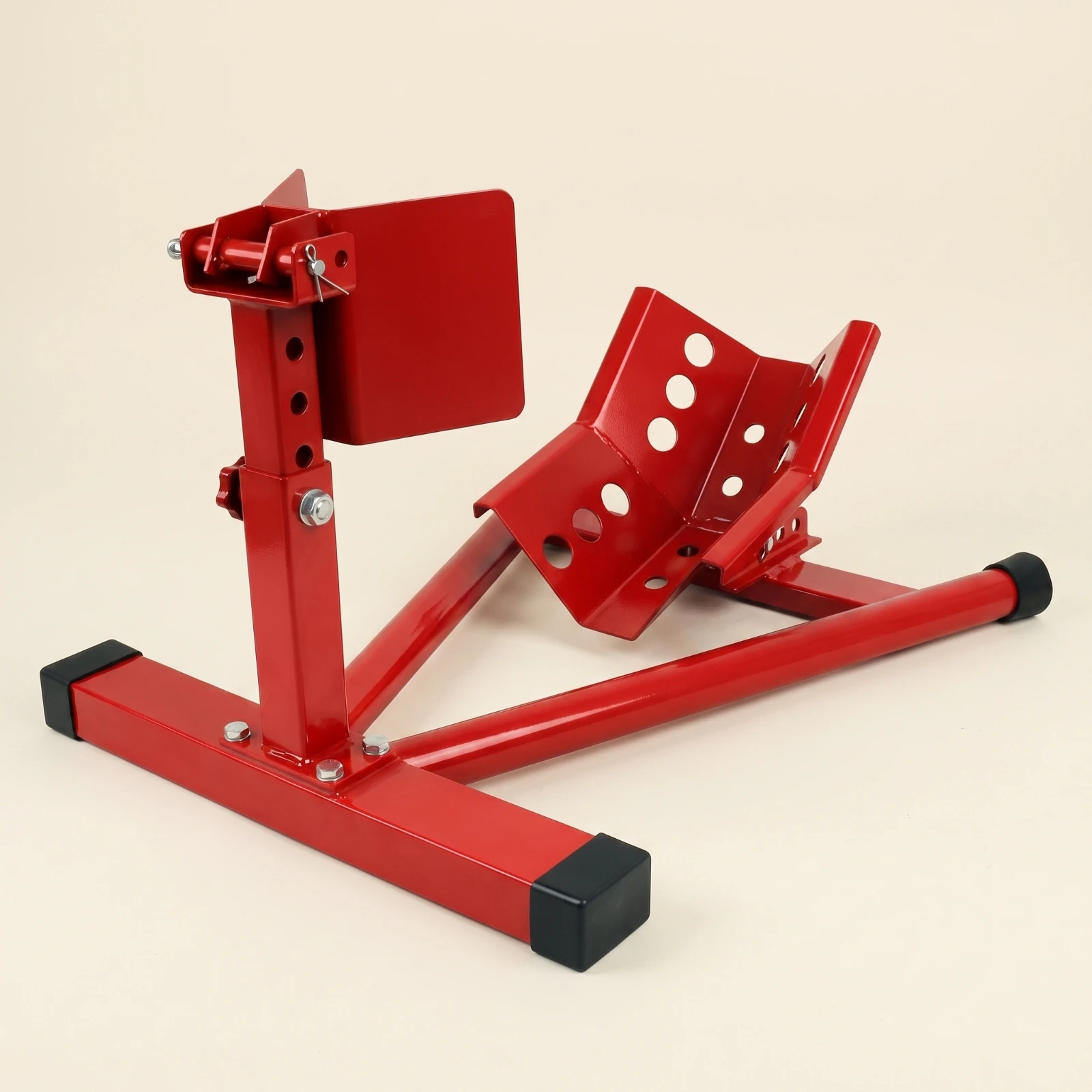 Motorcycle Front Wheel Stand Heavy Duty Motorcycle Stand with Adjustable Cradle Upright for Riders, Garage, Workshop
