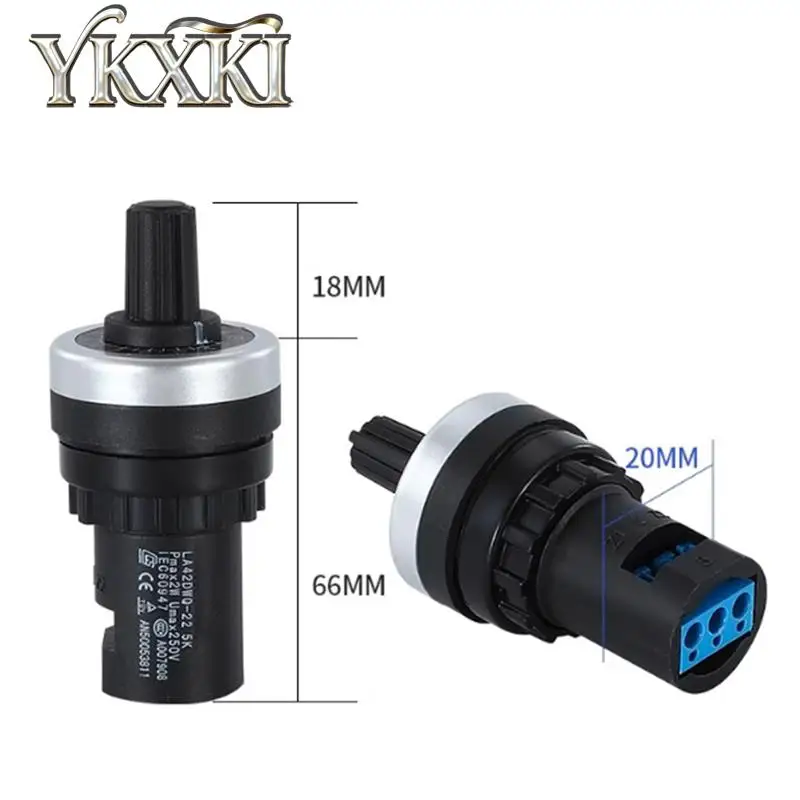 1PCS LA42DWQ-22 1K 2K 5K 10K 20K 50K 200K 500K 22mm Diameter Pots Rotary Potentiometer Converter Governor Inverter Resistance