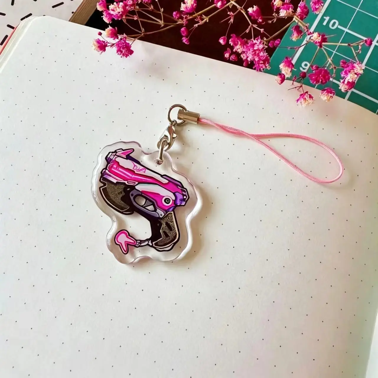 Overwatch 2 phone charms  OW2 acrylic charms   DVA  Mercy  Sombra   Kiriko  Symmetra  Juno  Overwatch Keychains - Gaming gifts view 5
