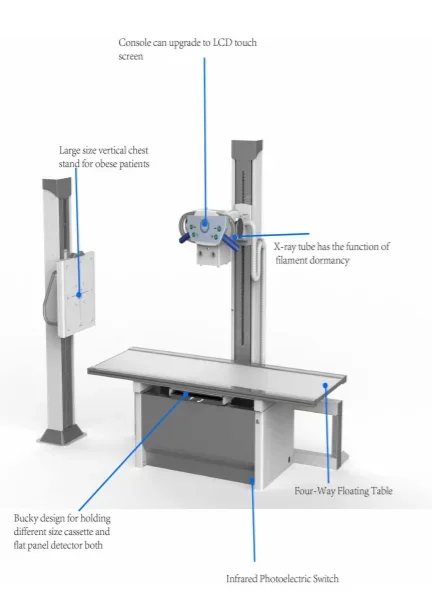 Hospital Radiograph Imaging Center Medical DR X Ray System For Human Vet Use